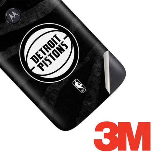 NBA Detroit Pistons Black Animal Print Moto E5 Play Skin